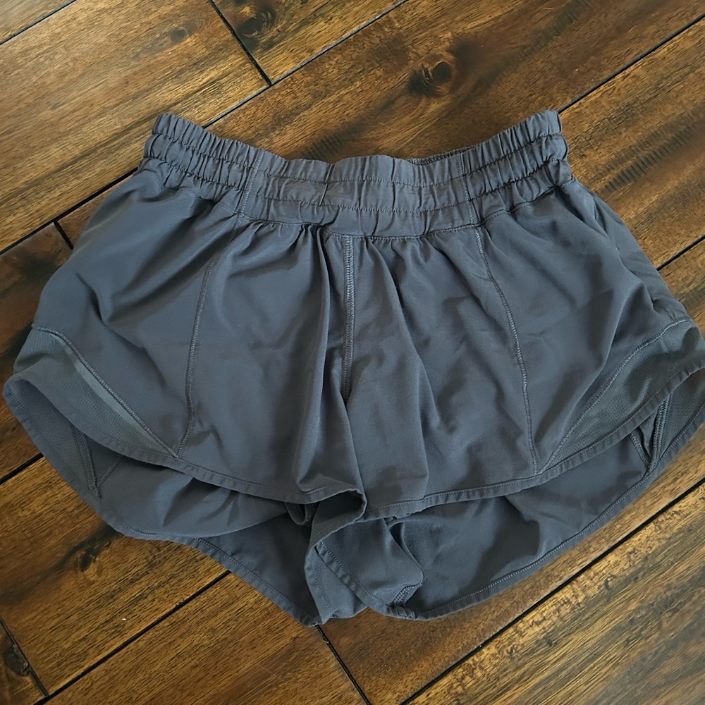 Dark gray Low rise Lululemon Hotty Hot Shorts 2.5 inseam Size 4